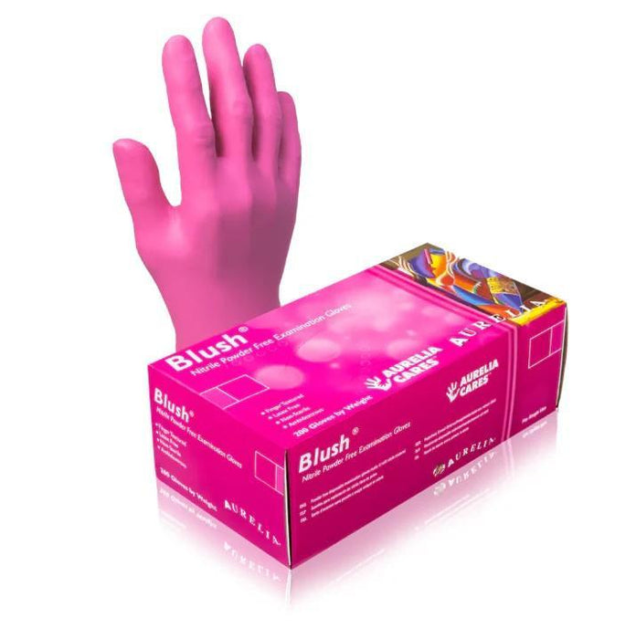 Aurelia Blush Gloves - Pink Nitrile